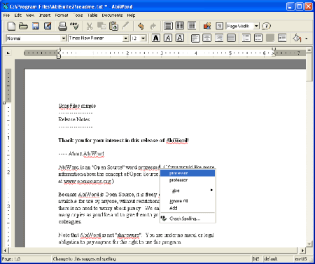 free basic word processor