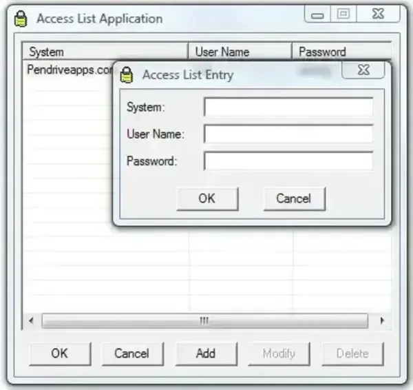 Access List Password Manager