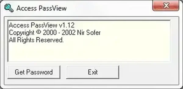 Access Passview - mdb Password Recovery Access Passview - mdb Password Recovery