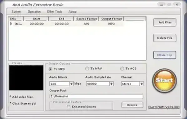 AoA Audio Extractor - Extracting Audio from Video Files
