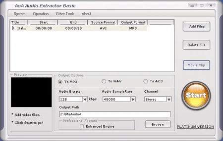 AoA Audio Extractor - Extracting Audio from Video Files
