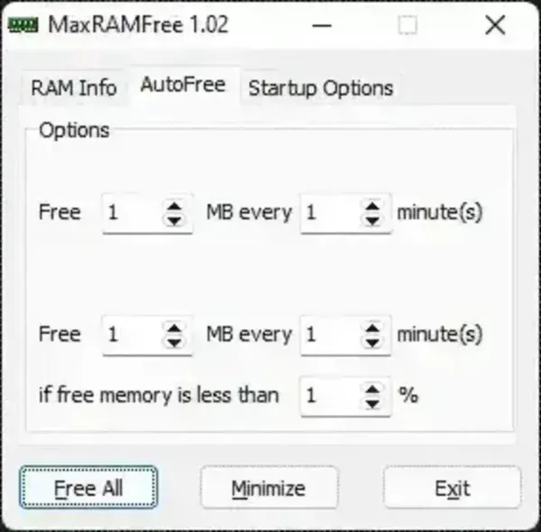 AutoFree Defrag RAM Memory