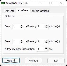 AutoFree Defrag RAM Memory