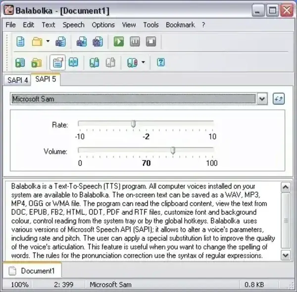 Balabolka - Free Text to Speech Software
