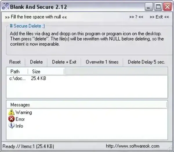 Blank And Secure - Permanent File Deletion Blank And Secure - Permanent File Deletion