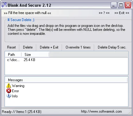 Blank And Secure - Permanent File Deletion