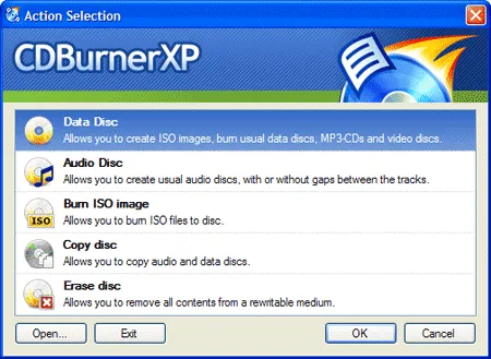 CDBurnerXP Portable Free CD Burner Software