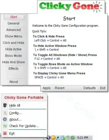 Clicky Gone Portable