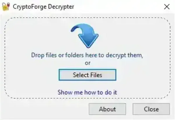 CryptoForge Decrypter - File Decryption Tool CryptoForge Decrypter - File Decryption Tool