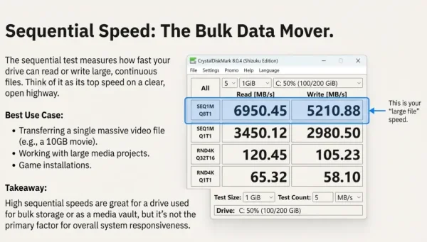 CrystalDiskMark Sequential Speed Testing