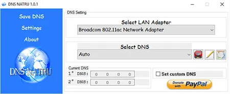 change DNS server with DNS Natru