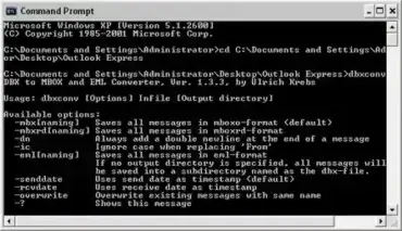 DbxConv - DBX to EML or MBOX Email Converter
