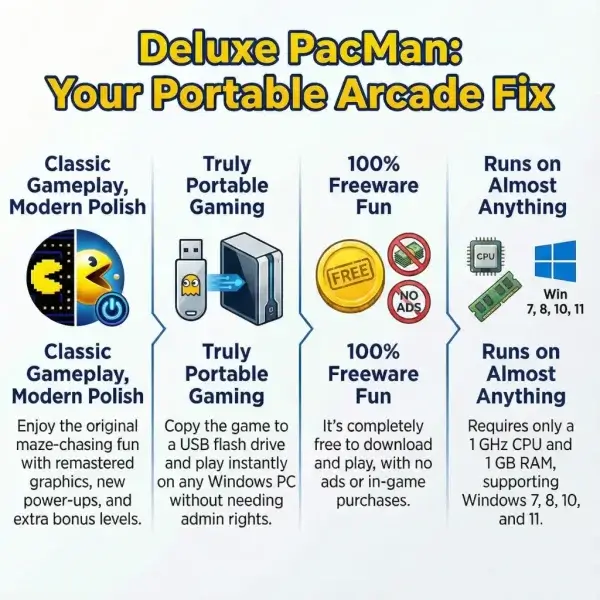 Deluxe PacMan Portable Arcade Game