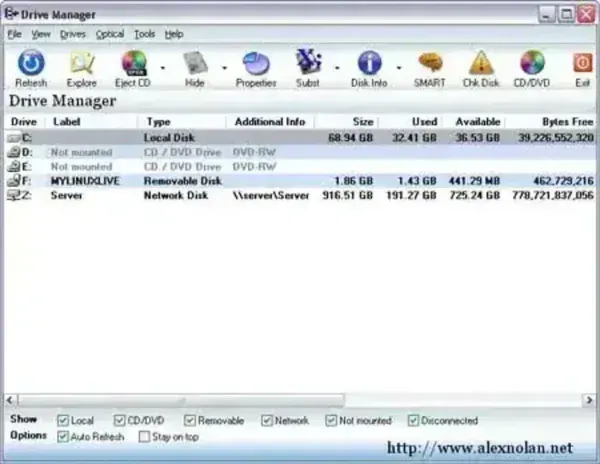 Disk Information Tool - Drive Manager