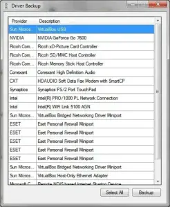Driver Backup - Saving Device Drivers