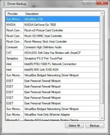 Driver Backup - Saving Device Drivers