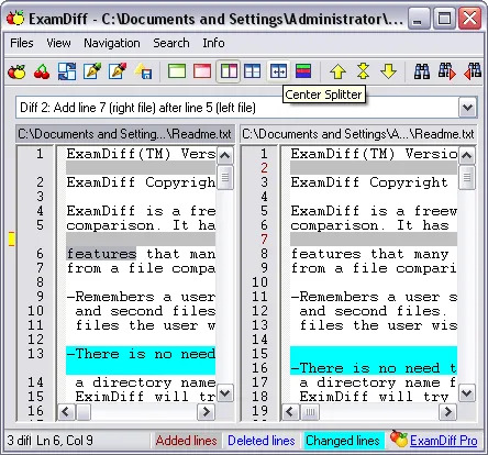 File Comparison with ExamDiff