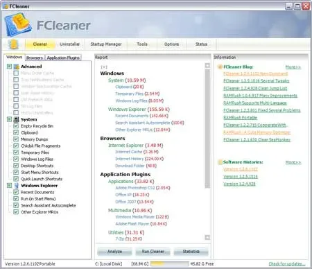 FCleaner Windows Cleaner