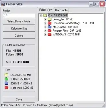 Display Folder Sizes