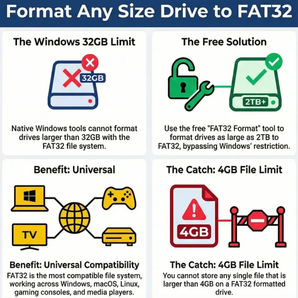 Easily Format any Size Drive to Fat32 Format any Size Drive to Fat32