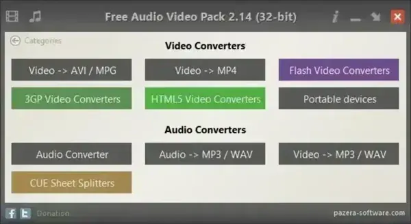Free Audio Video Pack 2.14 - Media Converter