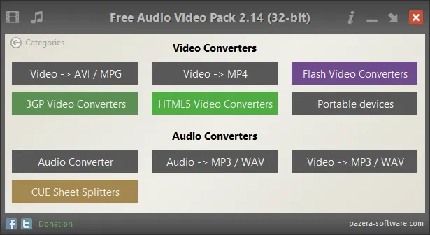 Free Audio Video Pack 2.14 - Media Converter