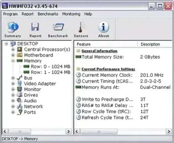 System Hardware Information - HWiNFO32