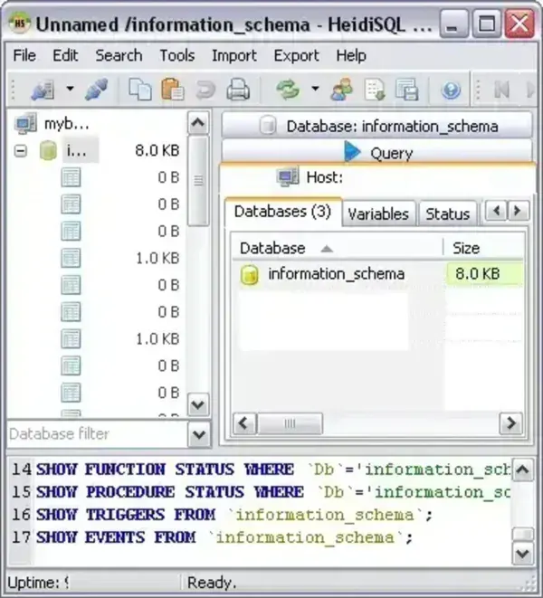 HeidiSQL - Portable SQL Database Manager