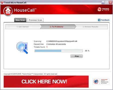 Housecall Free Portable Antivirus Tool