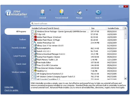 IObit Software Uninstaller