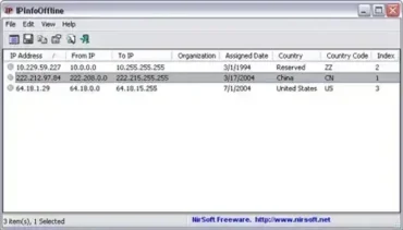 IPInfoOffline IP Information Utility