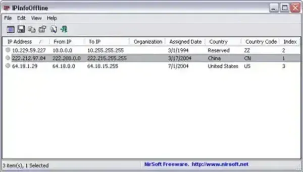 IPInfoOffline IP Information Utility