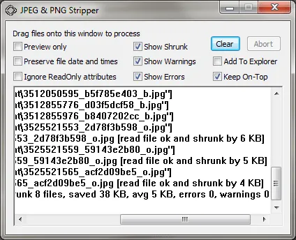 JPEG and PNG Stripper - Remove EXIF Data 