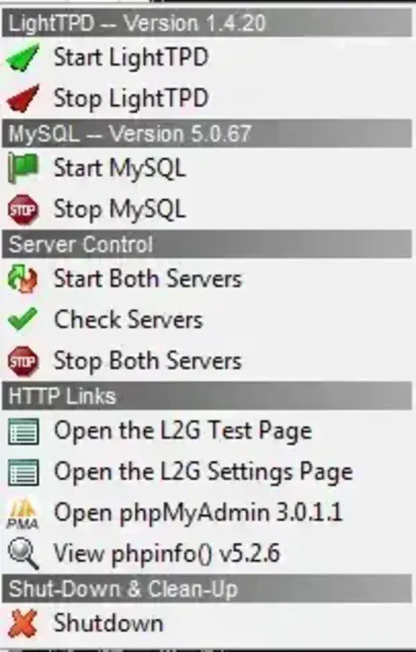 Lighty2Go - Portable Web Server