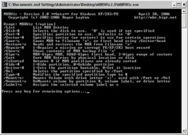 mbrwizard-mbr-options-screenshot