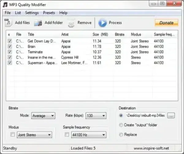 MP3 Quality Modifier - Free MP3 Bitrate and Frequency Editor