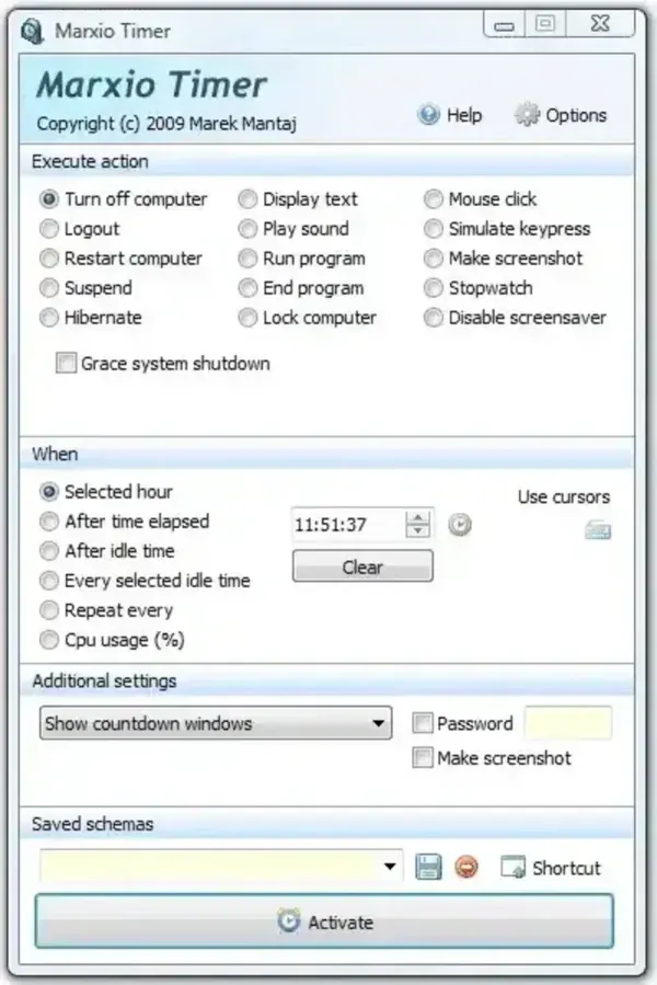 Marxio Timer - Scheduled Tasks - Free Macro Tool