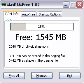 MaxRAMFree - RAM Memory Defragmenter