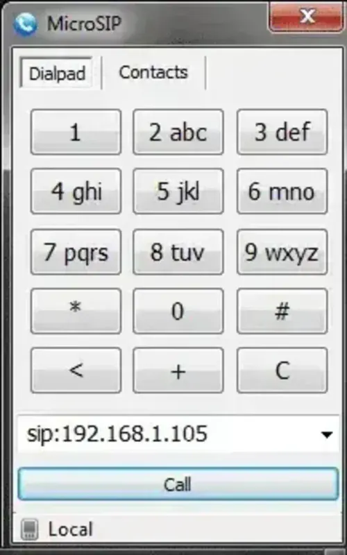 MicroSIP portable SIP softphone for Windows