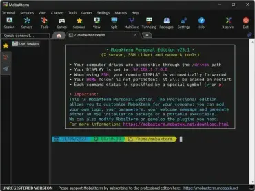 MobaXterm Portable X server and SSH Client