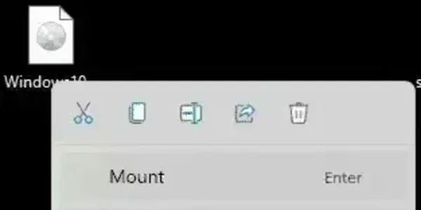 Virtual CD ROM - VCD Control Panel 1 Mount ISO Windows