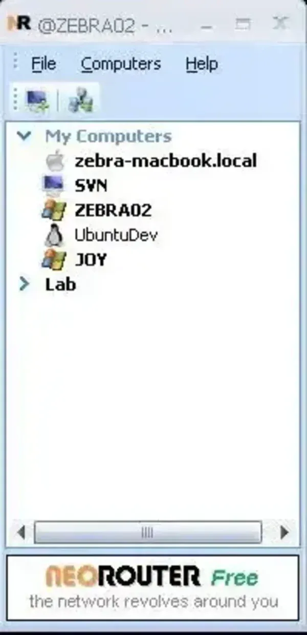 NeoRouter free portable VPN remote desktop client