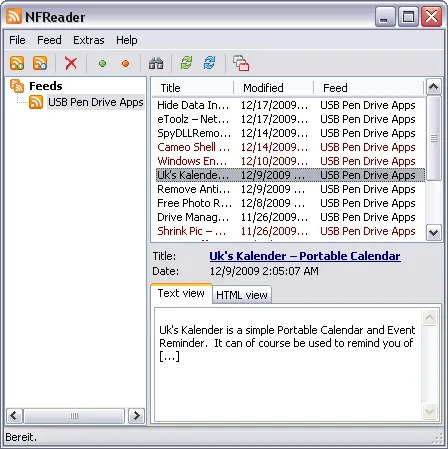 Portable RSS Feed Reader - NFReader