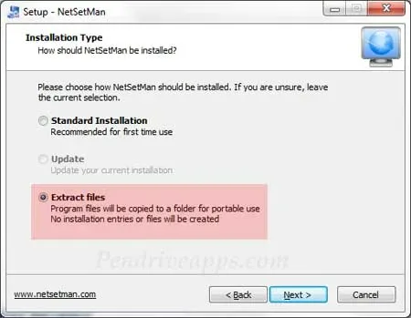 NetSetMan Portable Install