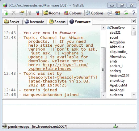 NetTalk Portable IRC CLient