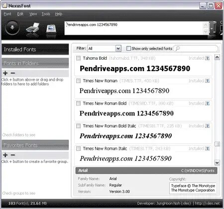Nexus Font - Font Manager