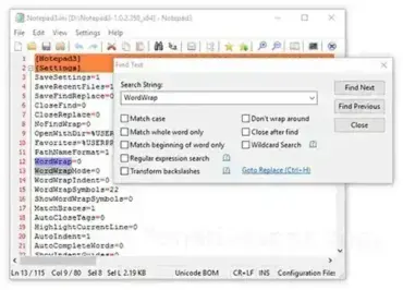 notepad3 - free text editor