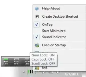 Num Caps Scroll Lock Indicator