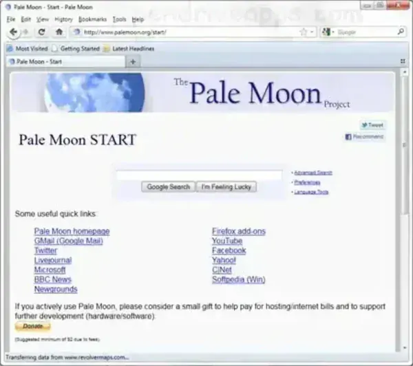 Pale Moon Portable standalone browser based on Firefox