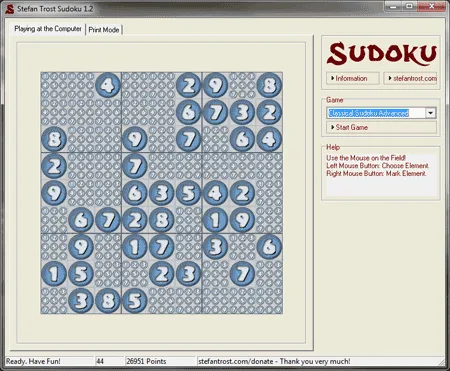 Portable Sudoku Game